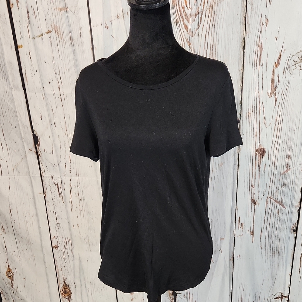 Lauren Ralph Lauren Black Twist Back Top M